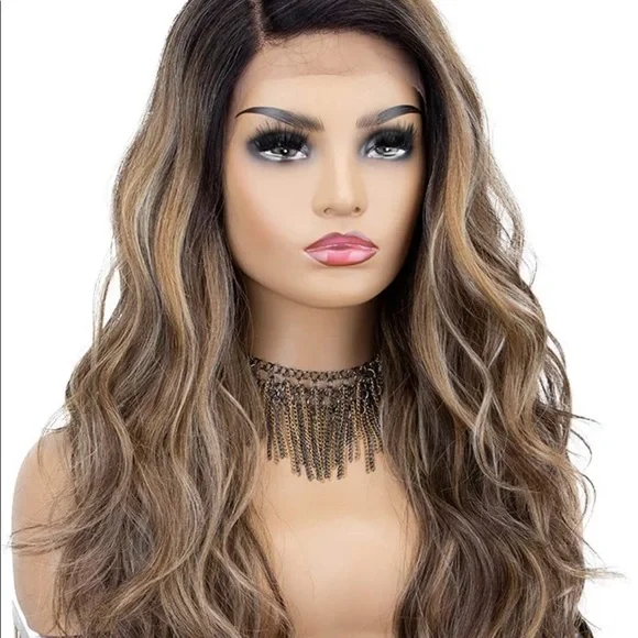 JASE 18” BROWN OMBRÉ BODY WAVY lace front wig *NEW*